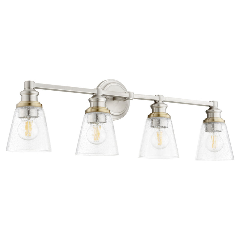 Quorum 509-4-65 Four Light Vanity, Satin Nickel