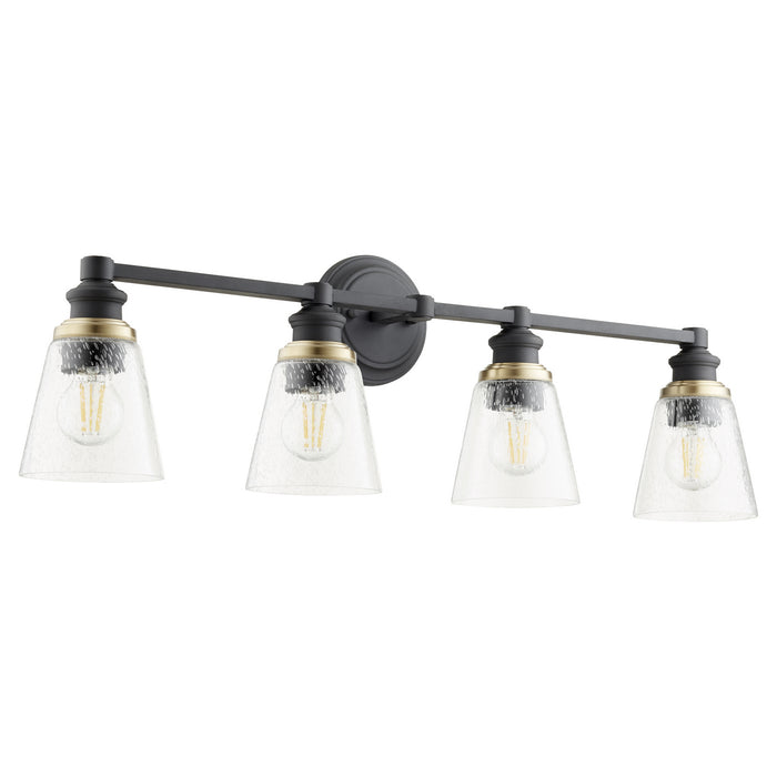 Quorum 509-4-69 Four Light Vanity, Textured Black