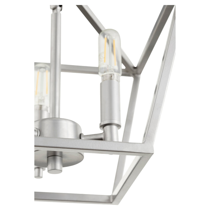 Quorum 304-10-64 Three Light Ceiling Mount, Classic Nickel