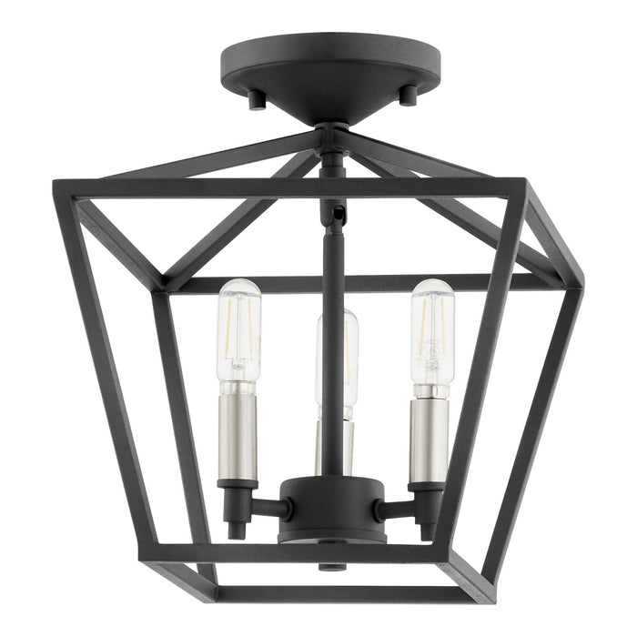 Quorum 304-10-69 Three Light Dual Mount, Textured Black
