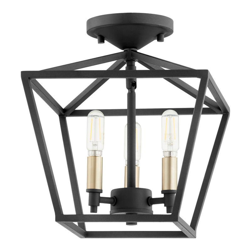 Quorum 304-10-69 Three Light Dual Mount, Textured Black