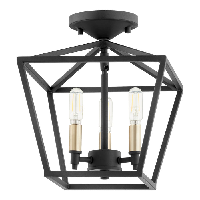 Quorum 304-10-69 Three Light Dual Mount, Textured Black