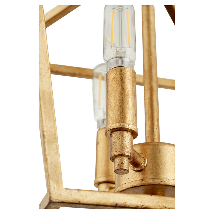 Quorum 304-10-74 Three Light Dual Mount, Gold Leaf