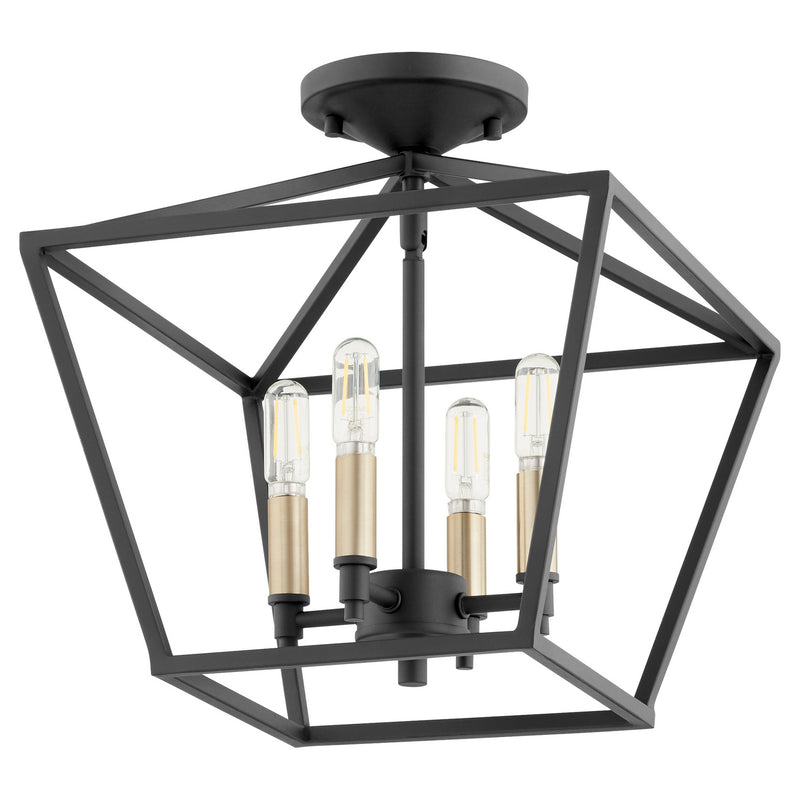 Quorum 304-13-69 Four Light Dual Mount, Textured Black