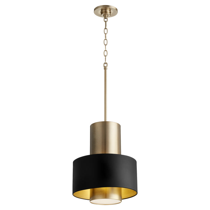 Quorum 8011-6980 One Light Pendant, Textured Black