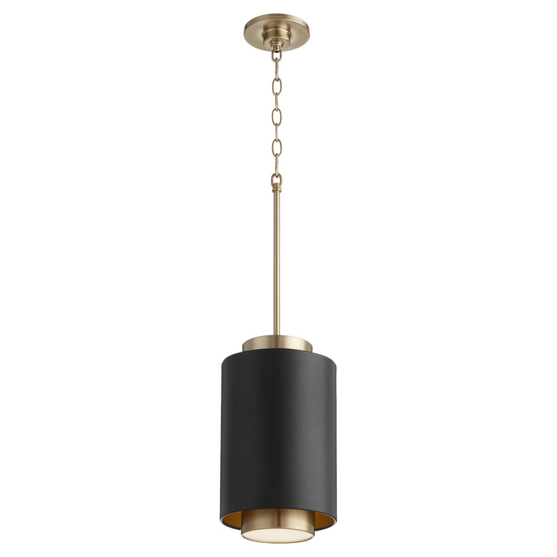 Quorum 8008-6980 One Light Pendant, Textured Black