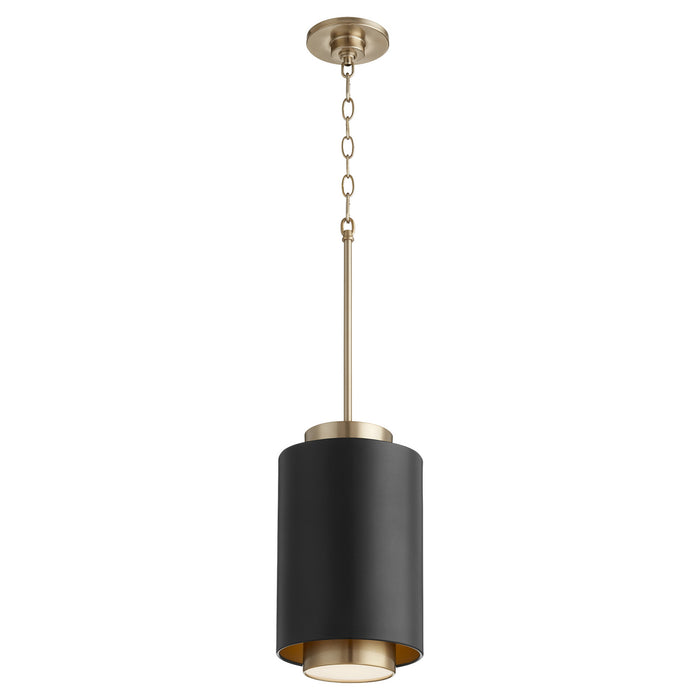 Quorum 8008-6980 One Light Pendant, Textured Black