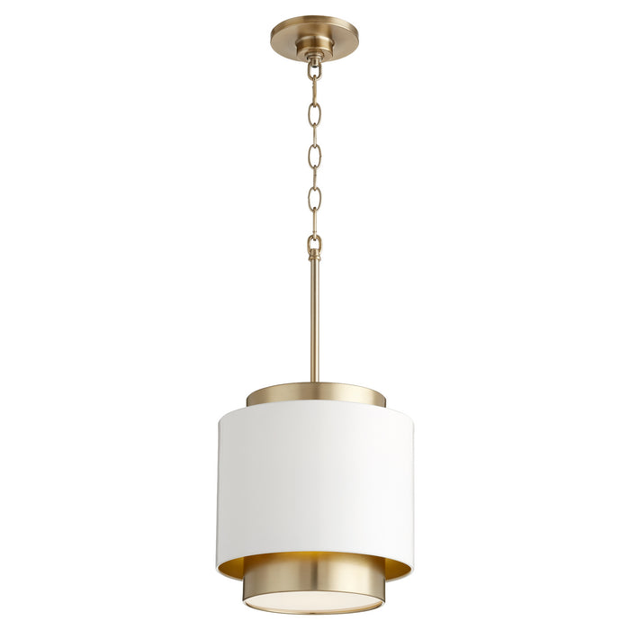 Quorum 8010-0880 One Light Pendant, Studio White