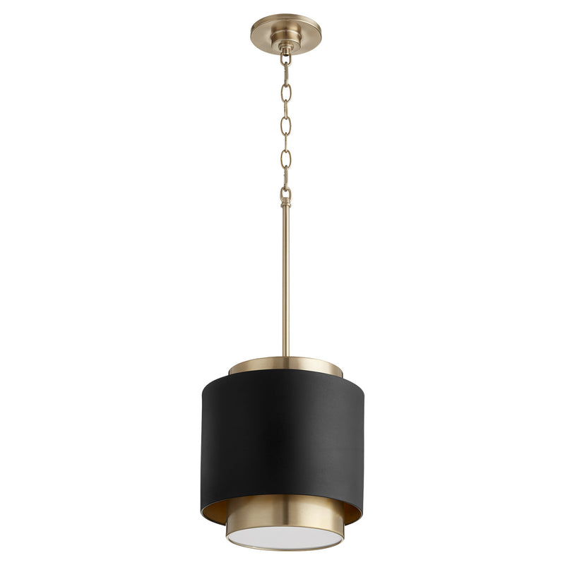 Quorum 8010-6980 One Light Pendant, Textured Black