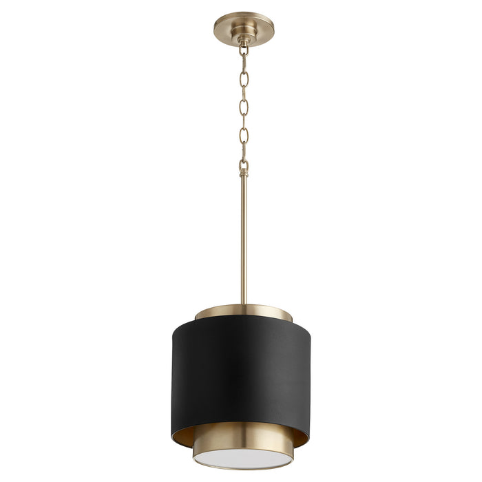 Quorum 8010-6980 One Light Pendant, Textured Black