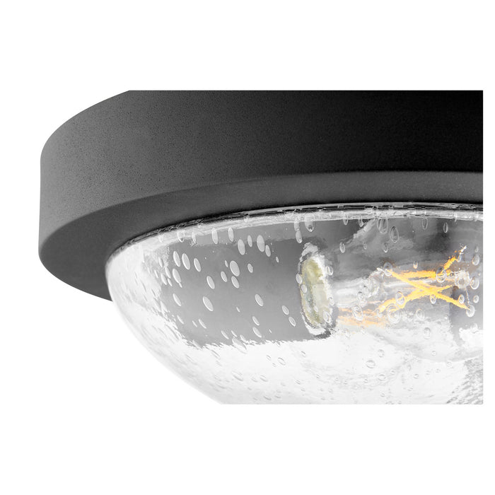 Quorum 3502-11-69 Two Light Ceiling Mount, Textured Black w/ Clear/Seeded