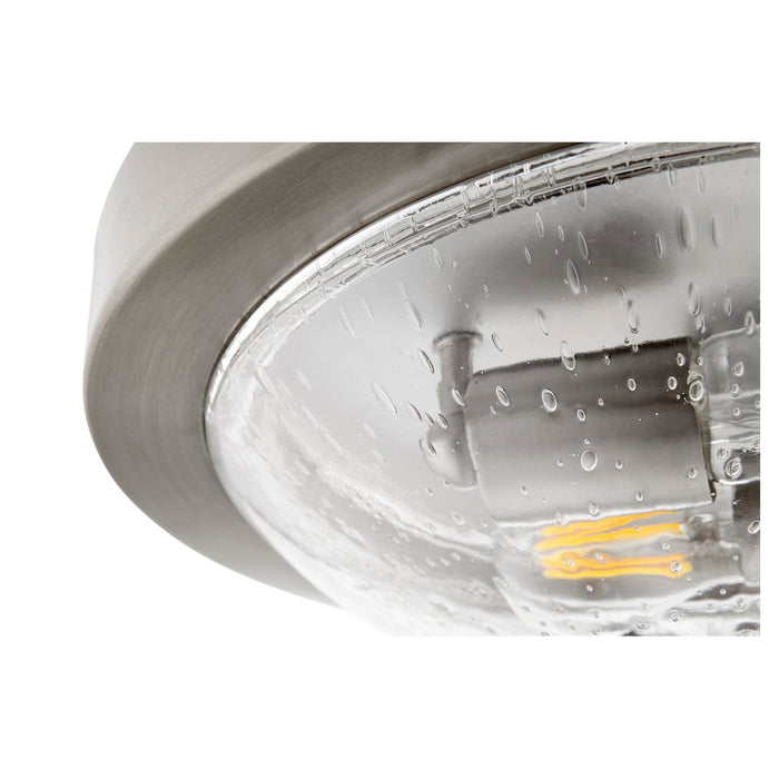 Quorum 3502-13-65 Two Light Ceiling Mount, Satin Nickel w/ Clear/Seeded