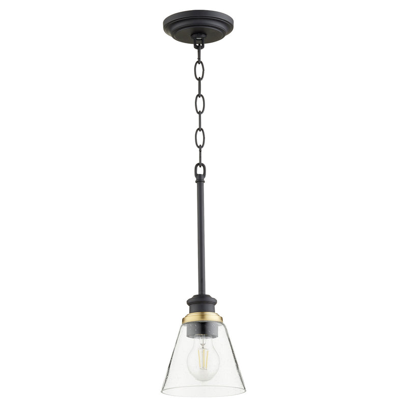Quorum 309-69 One Light Pendant, Textured Black