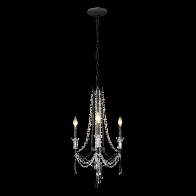 Varaluz 270C03OX Three Light Chandelier, Onyx