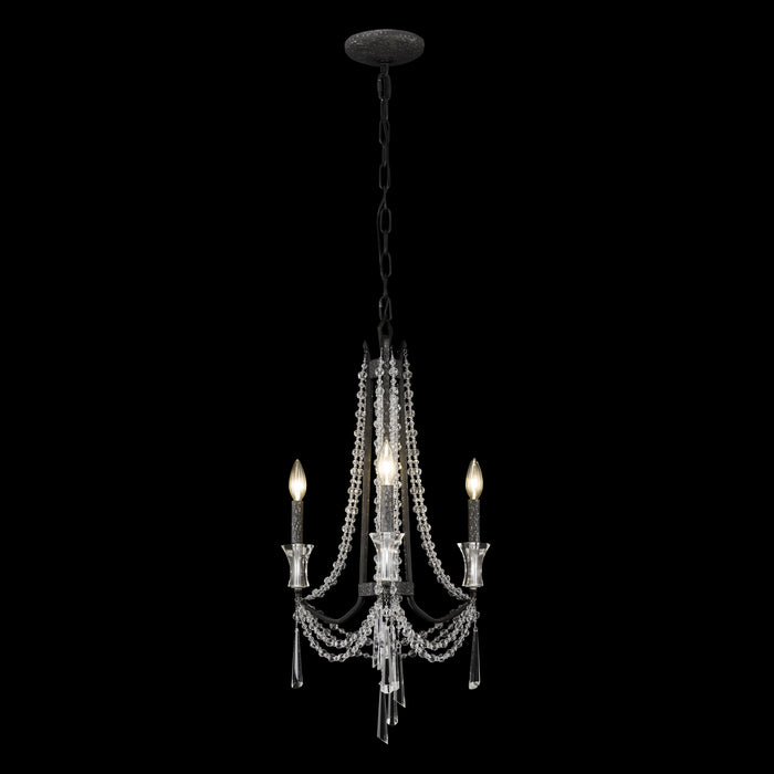 Varaluz 270C03OX Three Light Chandelier, Onyx