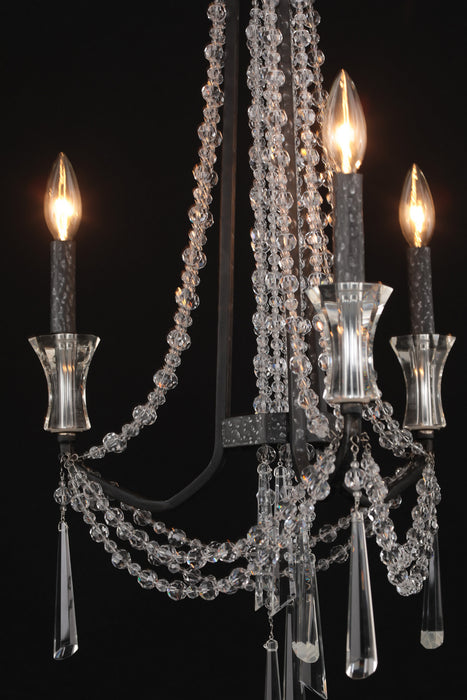 Varaluz 270C03OX Three Light Chandelier, Onyx