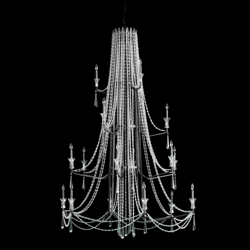 Varaluz 270C18OX 18 Light Chandelier, Onyx