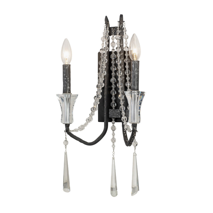 Varaluz 270W02OX Two Light Wall Sconce, Onyx