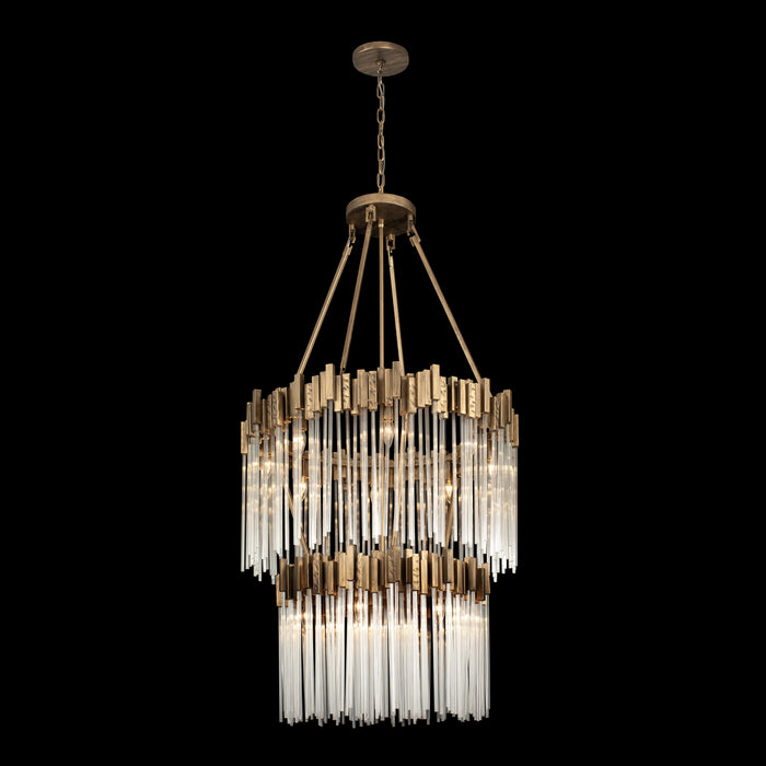 Varaluz 309C14HG 14 Light Chandelier, Havana Gold