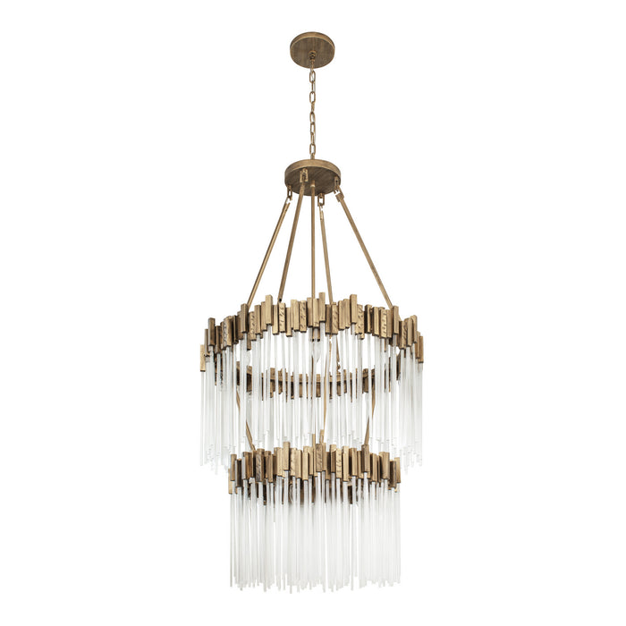 Varaluz 309C14HG 14 Light Chandelier, Havana Gold