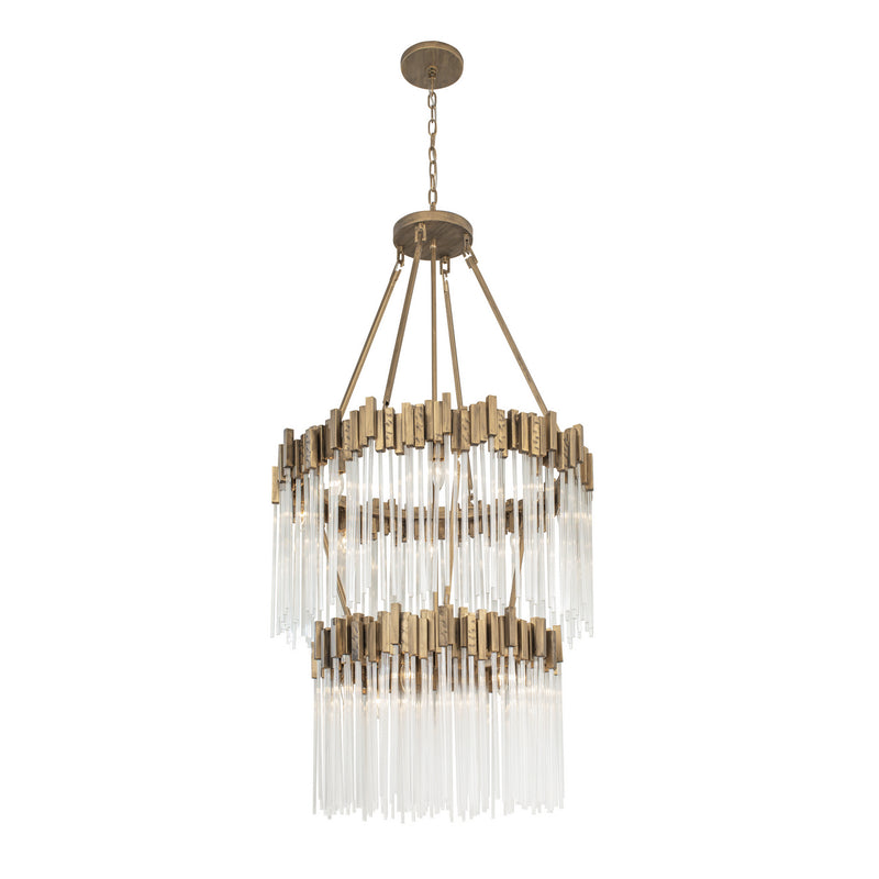 Varaluz 309C14HG 14 Light Chandelier, Havana Gold