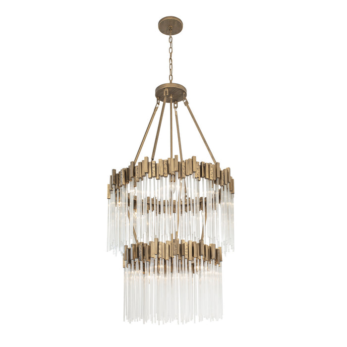 Varaluz 309C14HG 14 Light Chandelier, Havana Gold