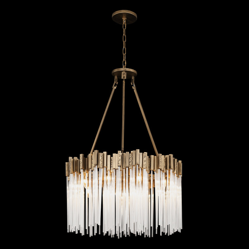 Varaluz 309P10HG Ten Light Pendant, Havana Gold