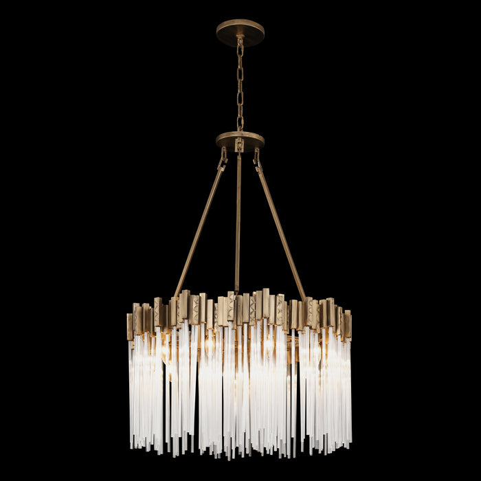 Varaluz 309P10HG Ten Light Pendant, Havana Gold
