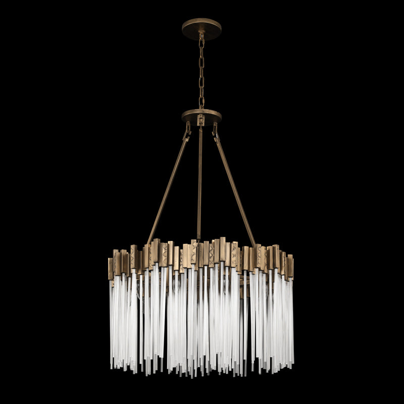 Varaluz 309P10HG Ten Light Pendant, Havana Gold