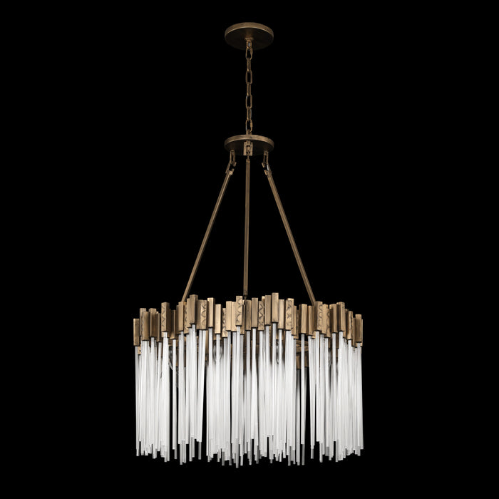 Varaluz 309P10HG Ten Light Pendant, Havana Gold
