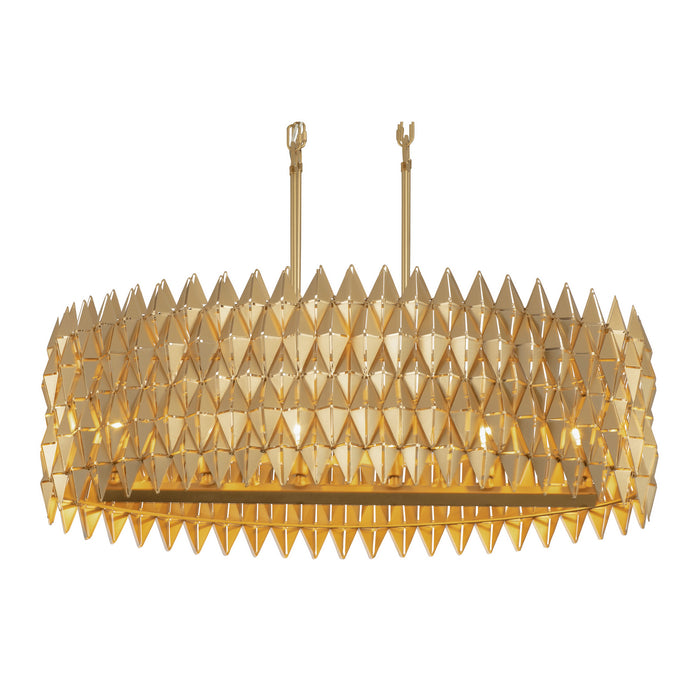 Varaluz 342N06FG Six Light Pendant, French Gold