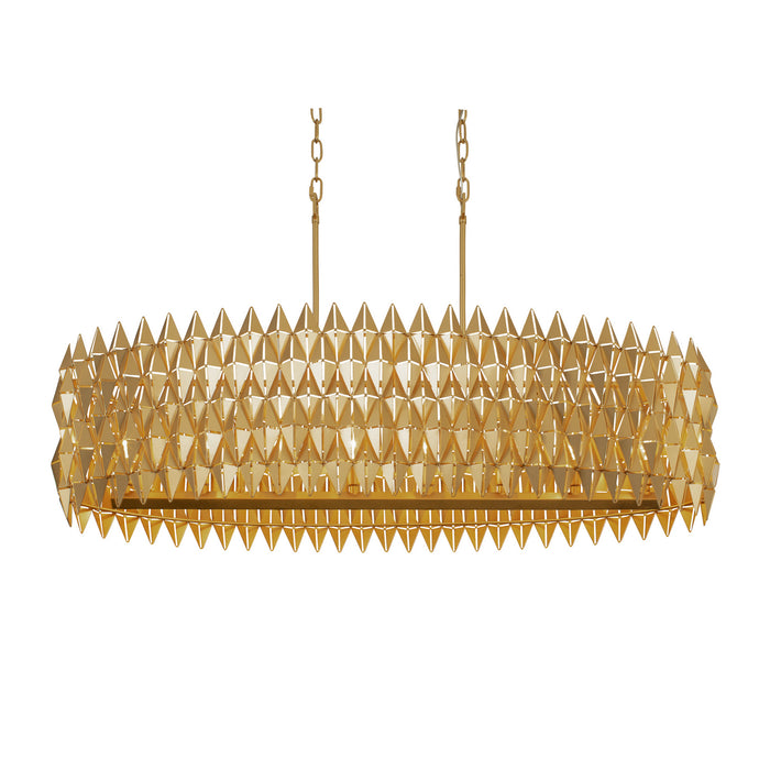Varaluz 342N08FG Eight Light Pendant, French Gold