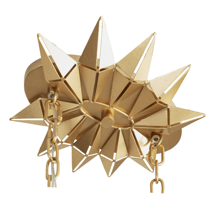 Varaluz 342N08FG Eight Light Pendant, French Gold