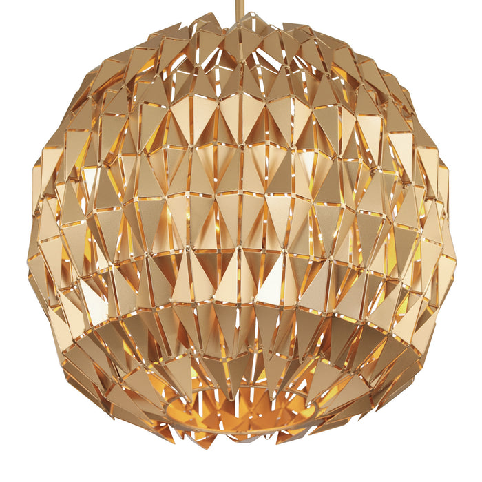 Varaluz 342P03FG Three Light Pendant, French Gold