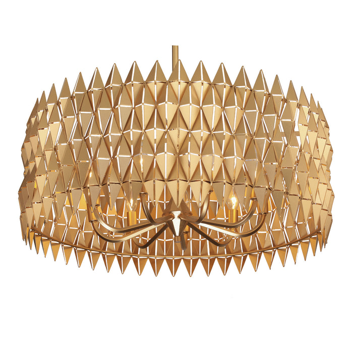 Varaluz 342P09FG Nine Light Pendant, French Gold