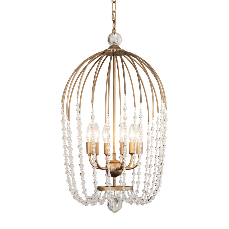 Varaluz 343F06HG Six Light Pendant, Havana Gold