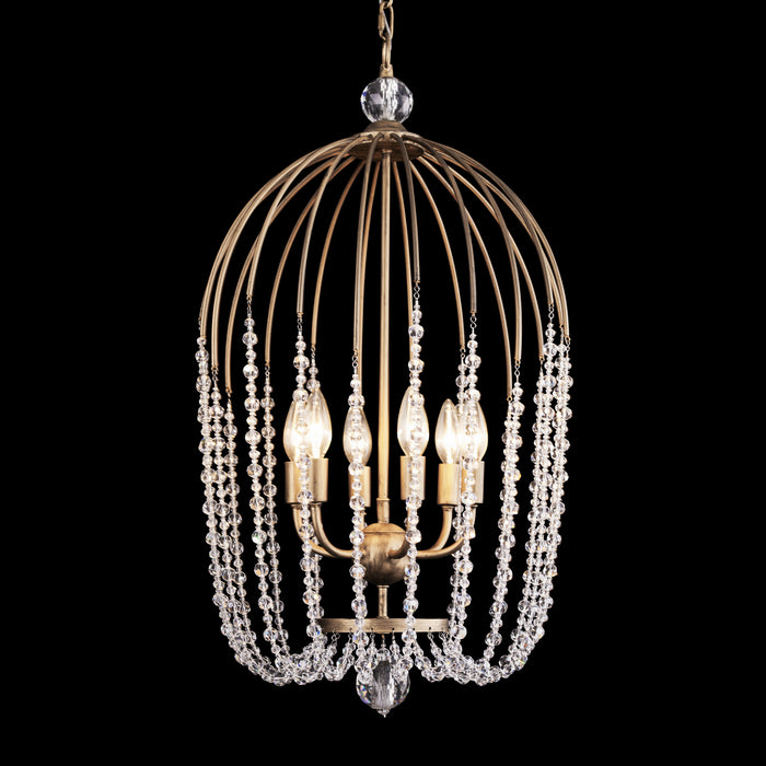 Varaluz 343F06HG Six Light Pendant, Havana Gold