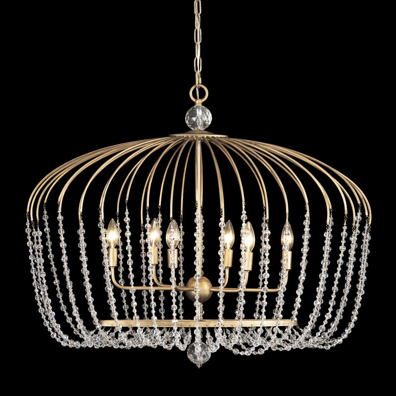 Varaluz 343N06HG Six Light Pendant, Havana Gold