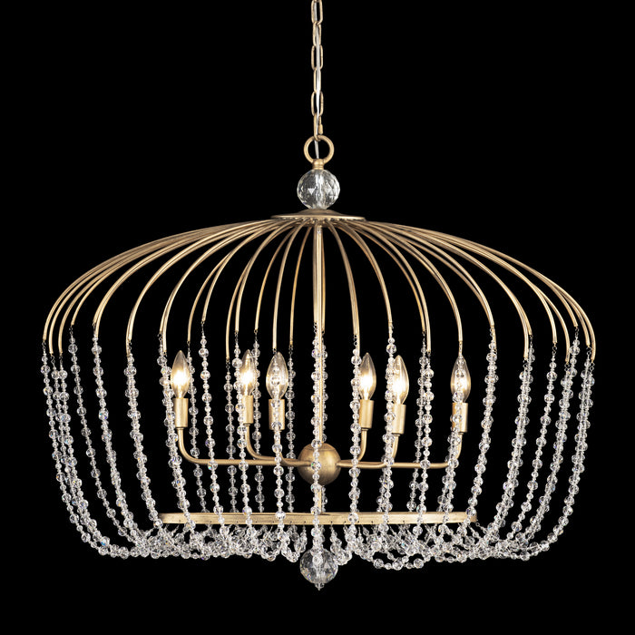 Varaluz 343N06HG Six Light Pendant, Havana Gold