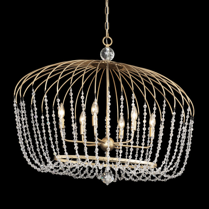 Varaluz 343N06HG Six Light Pendant, Havana Gold