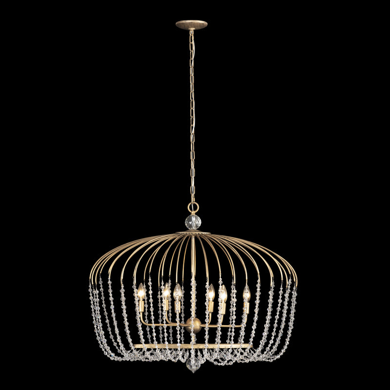 Varaluz 343N06HG Six Light Pendant, Havana Gold