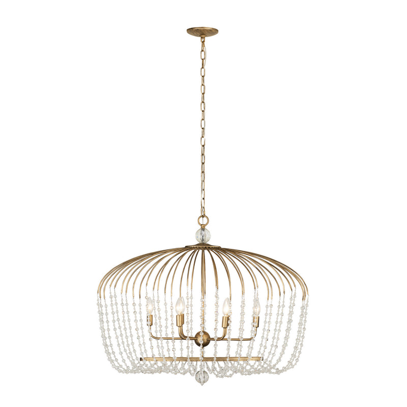 Varaluz 343N06HG Six Light Pendant, Havana Gold