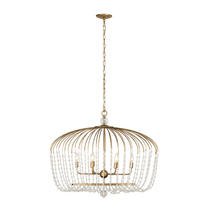 Varaluz 343N06HG Six Light Pendant, Havana Gold