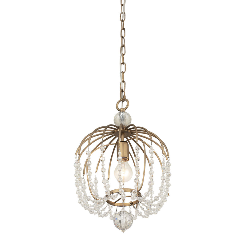 Varaluz 343P01HG One Light Pendant, Havana Gold
