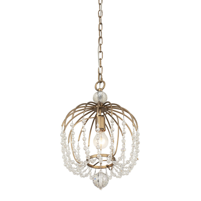 Varaluz 343P01HG One Light Pendant, Havana Gold