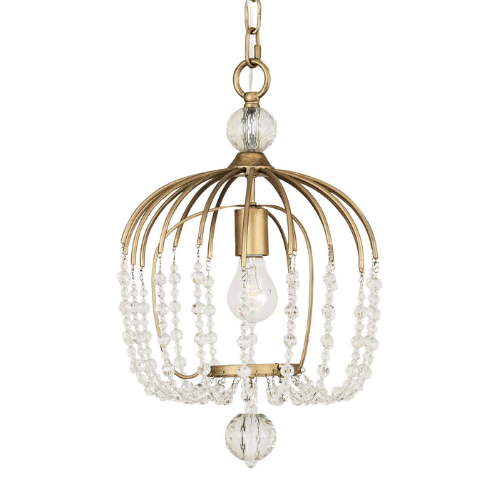 Varaluz 343P01HG One Light Pendant, Havana Gold