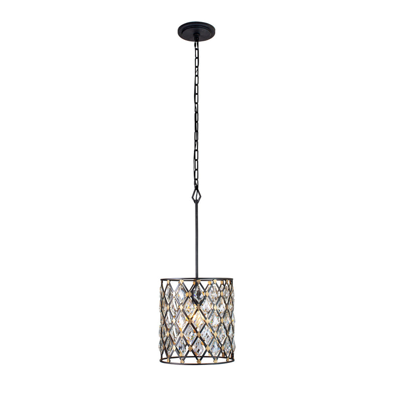 Varaluz 345P01CBHG One Light Pendant, Carbon/Havana Gold