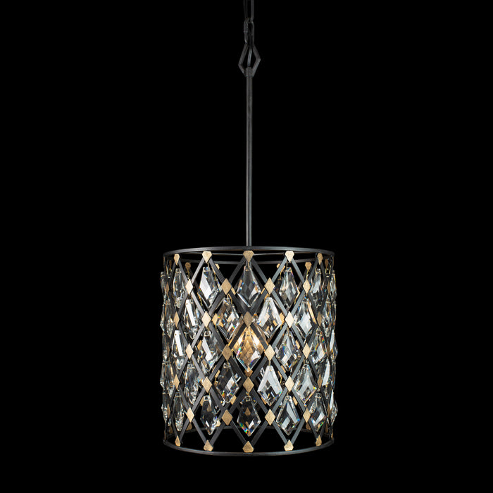 Varaluz 345P01CBHG One Light Pendant, Carbon/Havana Gold