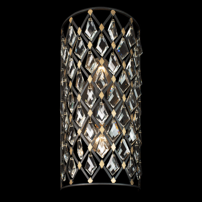 Varaluz 345W02CBHG Two Light Wall Sconce, Carbon/Havana Gold