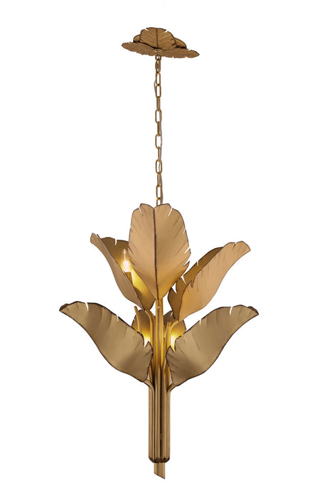 Varaluz 901C06GO Six Light Chandelier, Gold